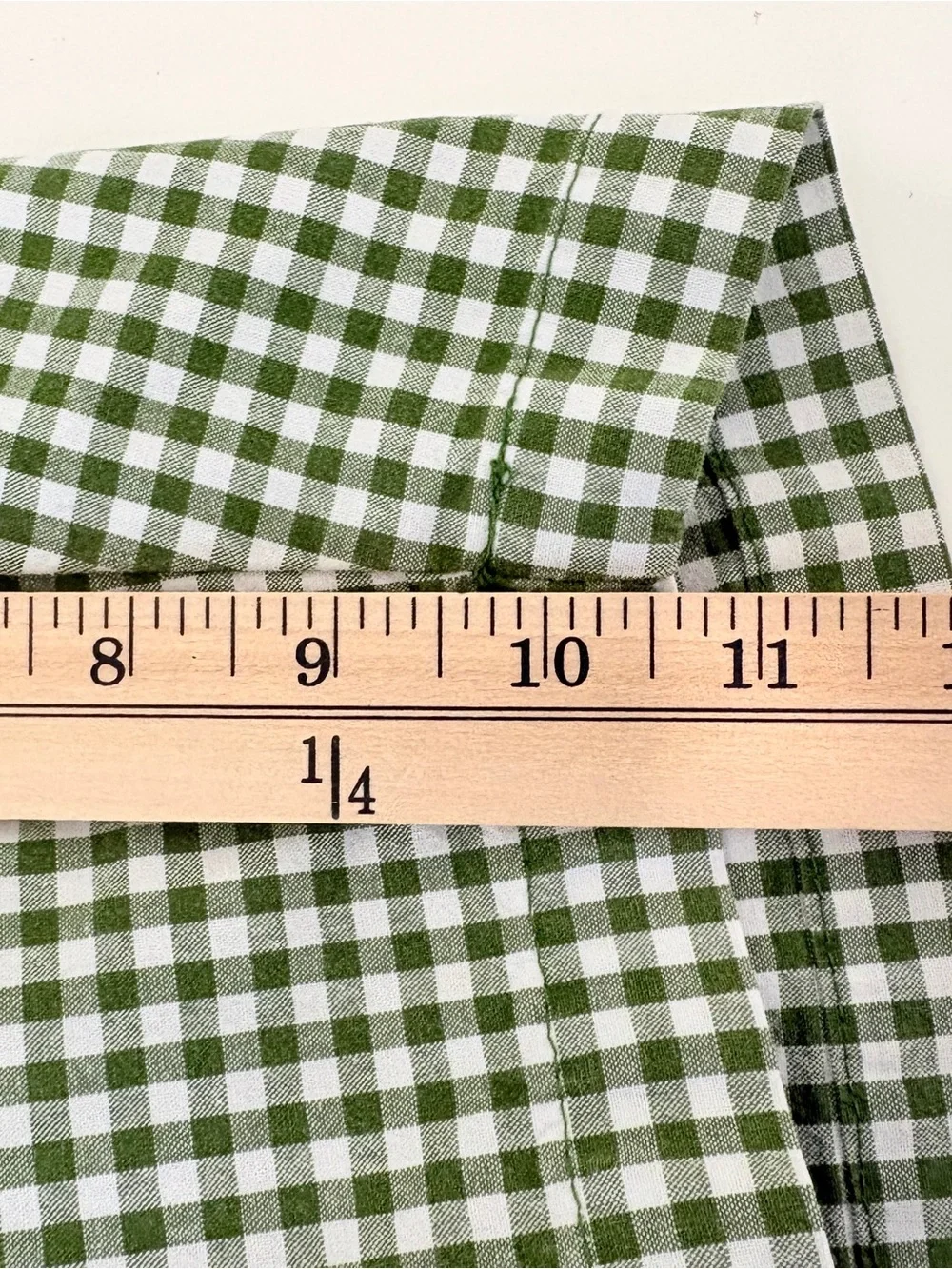 Banana Republic Green Gingham Flat-Front Shorts